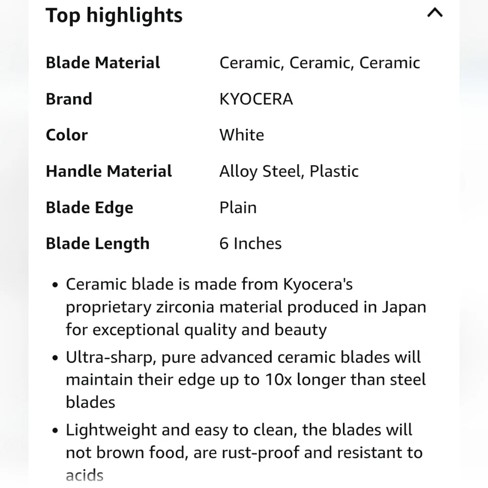 ❤️BUY 2 GET 1 FREE Kyocera Ceramic Kitchen Knife - Black and White